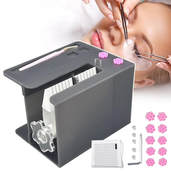 Eyelash Flowering Machine With Extension Bracket/Eyelash Glue Paper,Professional Acrylic Lash Extension Auxiliary Device,Portable Lash Root Splitter For Making Eyelash Fan