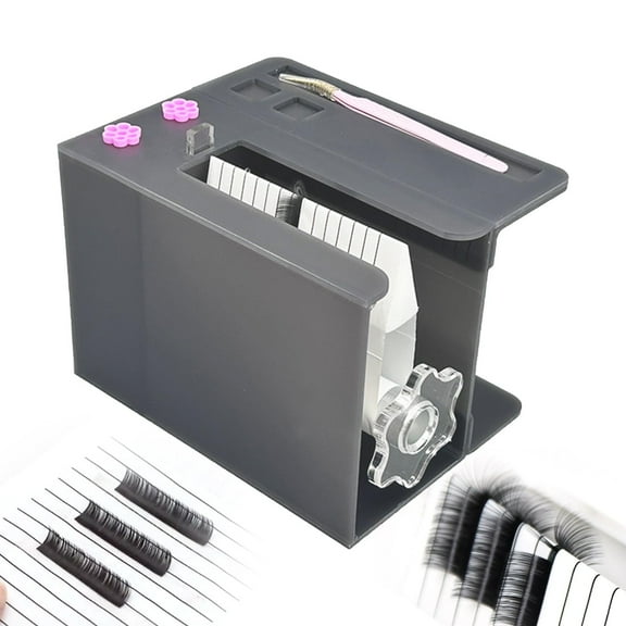 Eyelash Flowering Machine-False Eyelash Extension Separator Maker-Magnetic Tweezers Placement Slot-Quick Fan Opening,Lash Extension Fan Dispenser For Both Beginners & Experienced Lash