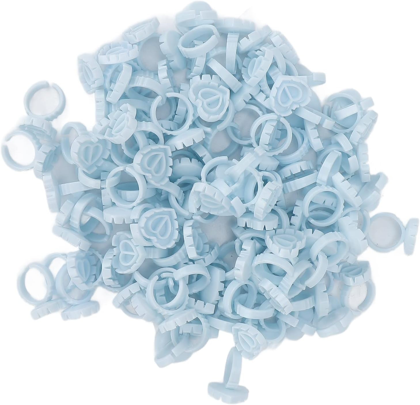 Eyelash Glue Holder, flexible split design heart shape glue ring for