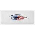 thumbnail image 1 of Eyelash Kitchen Mat, United States Flag Pattern Female Eye Stars and Stripes 4th of July Theme, Plush Decorative Kitchen Mat with Non Slip Backing, 47" X 19", Navy Blue Red Black, by Ambesonne, 1 of 1