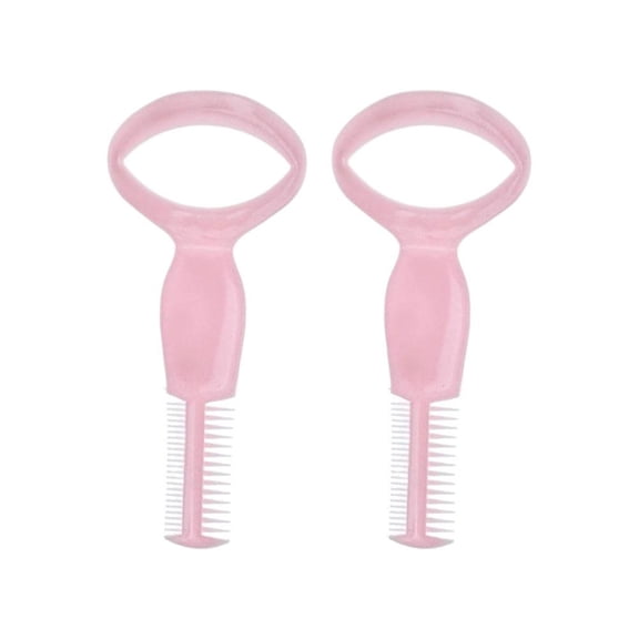 Eyelash Mascara Guard,3-In-1 Eyelashes Tools, Lash Separator Comb,Eyelash Guard Guide Tool Beginners Friendly Tool for Women - Dark Pink