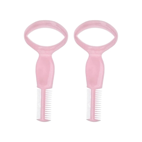 Eyelash Mascara Guard,3-In-1 Eyelashes Tools, Lash Separator Comb,Eyelash Guard Guide Tool Beginners Friendly Tool for Women - Dark Pink