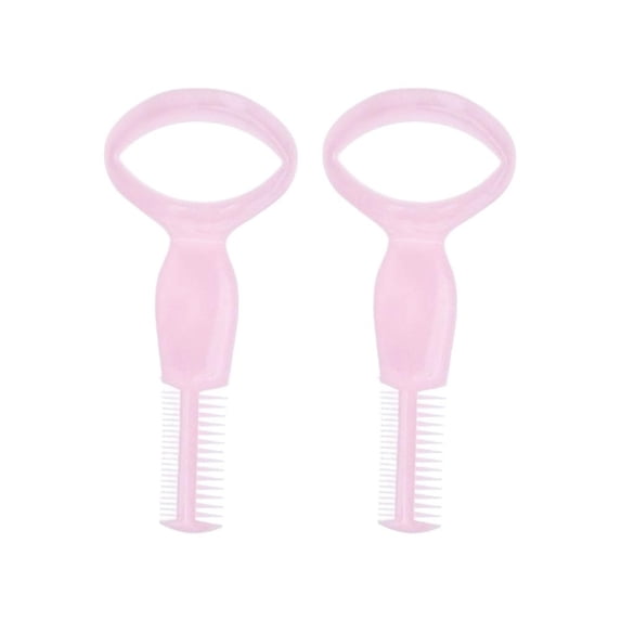 Eyelash Mascara Guard,3-In-1 Eyelashes Tools, Lash Separator Comb,Eyelash Guard Guide Tool Beginners Friendly Tool for Women - Light Pink