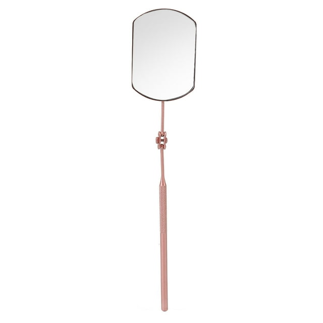Eyelash Mirror Stainless Steel 360 Degree Rotating Folding Quadrate Lash Extension Mirror Rose