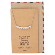 Eyelash Necklace with Swarovski Crystals, Gift for Mom, Gift for Daughter with Greeting Card