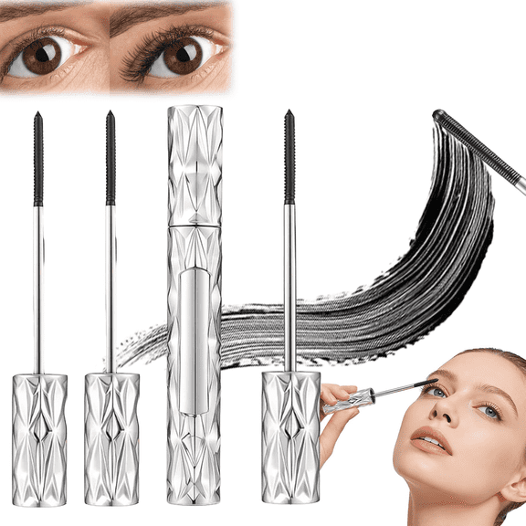 Eyelash Primer, Tubular Eyelash Primer, 2026 New Metal Wand Mascara, Volumizing Mascara for Daily Makeup, Metal Wand Mascara Black for Women , Waterproof Quick Drying Long Curling Mascara(3PCS)