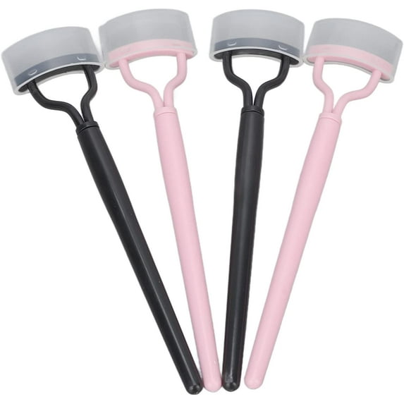 Eyelash Separator, 4 Pcs Stainless Steel Teeth Portable Cosmetic Brush Mascara Lash Definer with Comb Cover
