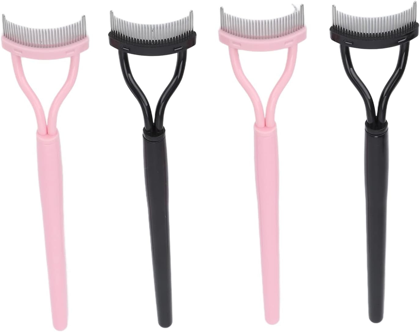 Eyelash Separator, Cosmetic Brush 4Pcs Portable Stainless Steel Eyelash Comb for Home Makeup