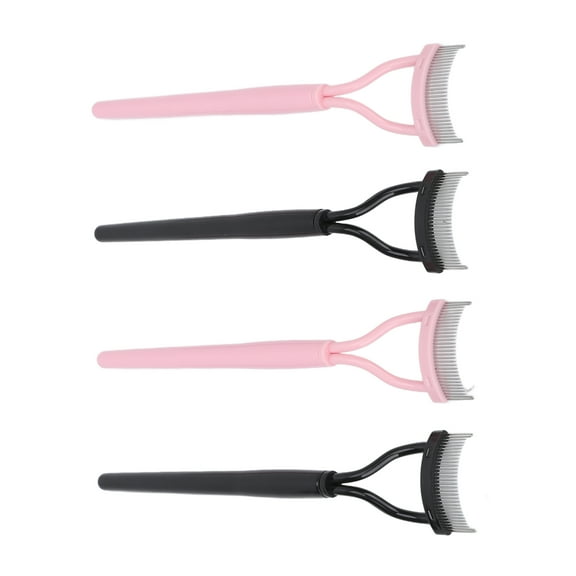 Eyelash Separator Tool, Stainless Steel Teeth Portable Plastic Handle Lash Comb With Cover For Home