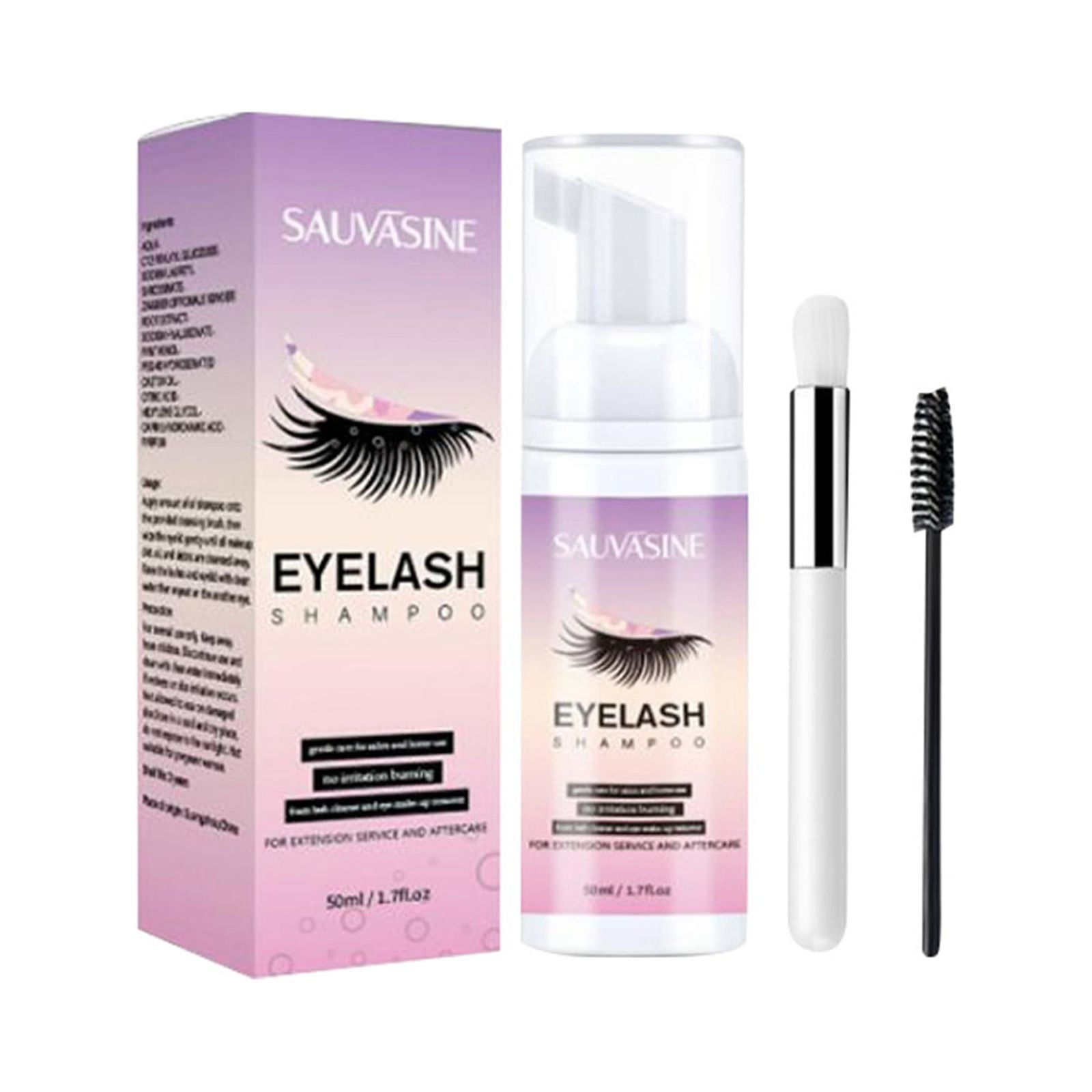 Eyelash Shampoo, 1.69Oz Foam Lash Cleaner, Eye MakeUp Remover for