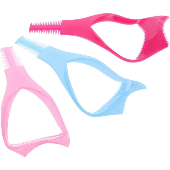 Eyelash Shield Eyeliner Stencil 18pcs Three-in-one Eyelash Card Makeup Eyelash Separator Tool Shield Plastic Bridegroom Make up Protective Gear Lash Curler