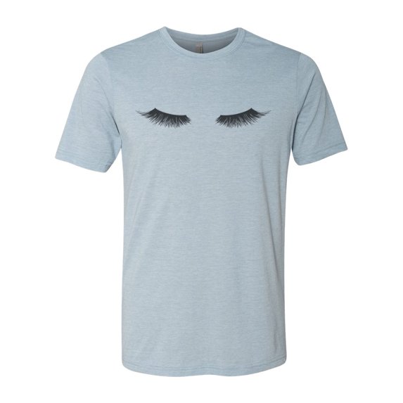 "Eyelash Shirt, Eyelashes, Eyelashes Shirt, Unisex Fit, Esthetician Shirt, Gift For Her, Salon Shirt, Eyelash Lover, Sublimated Design, Stonewash Denim, LARGE"