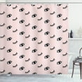 thumbnail image 1 of Ambesonne Eyelash Shower Curtain, Doodle Design, 69"Wx75"L, Rose Black White, 1 of 3