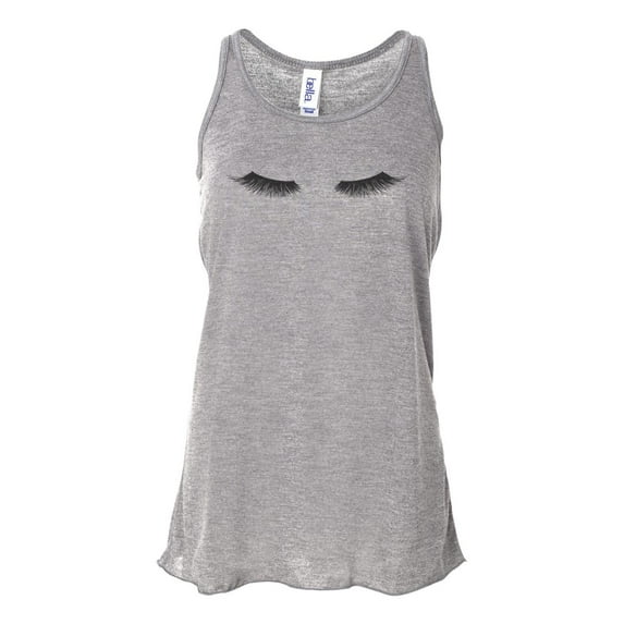 "Eyelash Tank Top, Racerback, Eyelashes, Esthetician Shirt, Gift For Her, Eyelashes Racerback, Gift For Esthetician, Sublimated Design, Athletic Grey, SMALL"