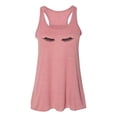 thumbnail image 1 of "Eyelash Tank Top, Racerback, Eyelashes, Esthetician Shirt, Gift For Her, Eyelashes Racerback, Gift For Esthetician, Sublimated Design, Mauve Marble, SMALL", 1 of 1