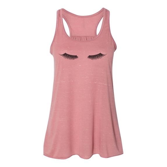 "Eyelash Tank Top, Racerback, Eyelashes, Esthetician Shirt, Gift For Her, Eyelashes Racerback, Gift For Esthetician, Sublimated Design, Mauve Marble, SMALL"