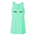 thumbnail image 1 of "Eyelash Tank Top, Racerback, Eyelashes, Esthetician Shirt, Gift For Her, Eyelashes Racerback, Gift For Esthetician, Sublimated Design, Mint , SMALL", 1 of 1