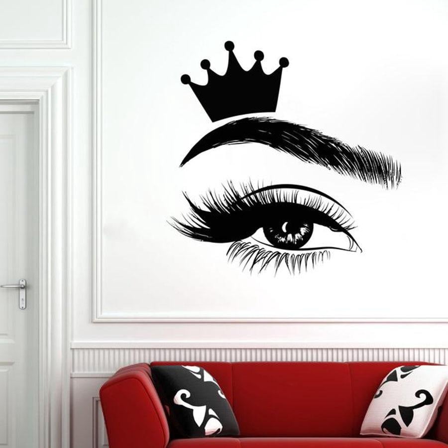 Eyelash Wall Decals Eyelashes Window Vinyl Sticker Beauty Salon Woman ...