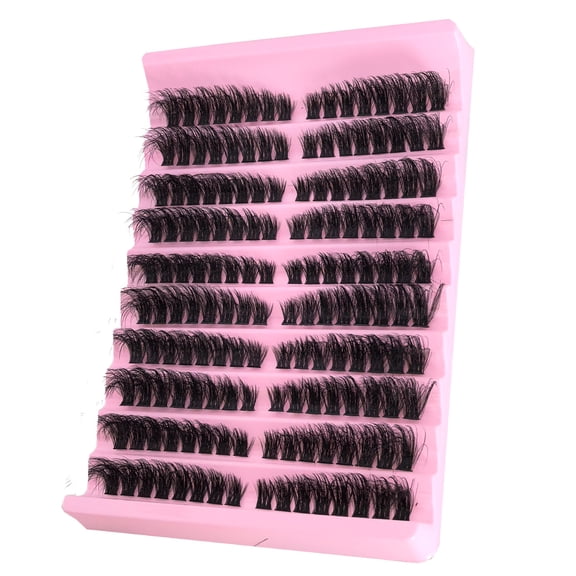 Eyelash Washboard 80D Double Lashes, Large Capacity, Fluffy & Voluminous Segmented False Eyelashes