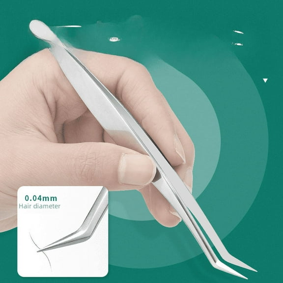 Eyelash tweezers lowering golden feather clip eyelash curler beauty tools-Color titanium-Golden Feather Clip