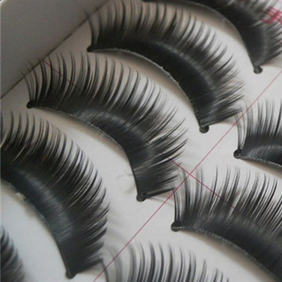Eyelashes 10 Pairs False Long Thick Makeup Lashes Black Eyelashes for Stunning Volume