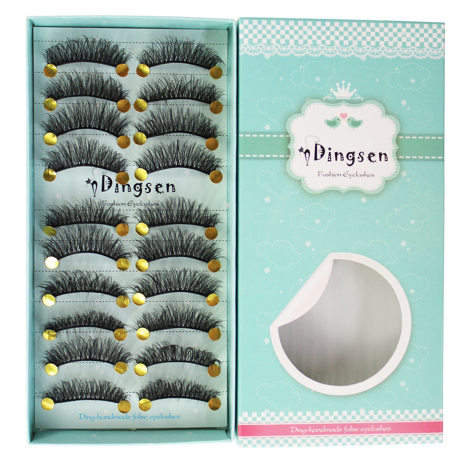 Eyelashes 3D Eyelashes Thick Eyelashes 10 Pairs Pack High-Grade Fiber ...