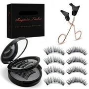 Magnetic Eyelashes, Magnetic Eyelashes Kit Reusable Magnetic Eyelash Wispy Lashes , No Glue False Eyelashes Natural Look Magnetic Lashes with Applicator
