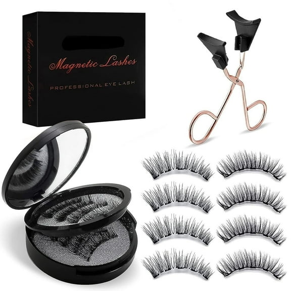 Magnetic Eyelashes, Magnetic Eyelashes Kit Reusable Magnetic Eyelash Wispy Lashes , No Glue False Eyelashes Natural Look Magnetic Lashes with Applicator