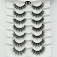thumbnail image 1 of Eyelashes False Eyelashes Lashes 5 Pairs Soft 3D 6D Volume Packs for Dramatic Eye, 1 of 8