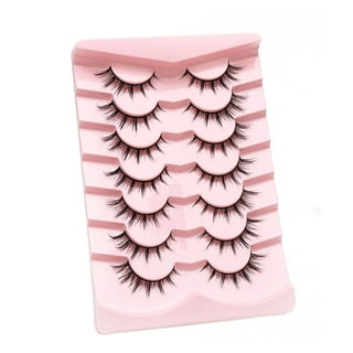 Losha Lashes Natural Look Manga Lashes with Clear Band Wispy False Eyelashes  10 Pairs Spiky Asian Eye Lashes Pack Lightweight Anime Fake Eyelashes for  Korean Cosplay Makeup (Girls Group) 