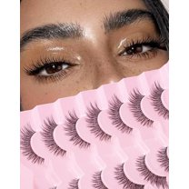 Eyelashes Natural False Eyelashes Wispy Eyelashes Natural Look Eye Lashes Wispy Fake Lashes Clear Band Lashes FRH-21