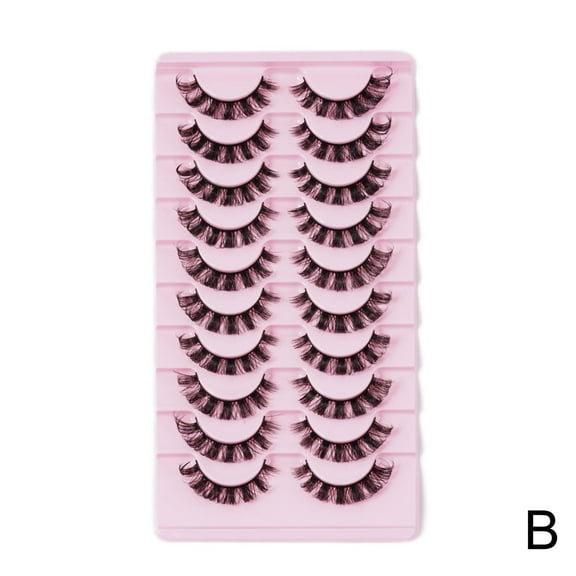 Eyelashes Russian Strip Lashes Natural Wispy Fluffy 3D Fake Eyelashes 10 Pairs X5Z0