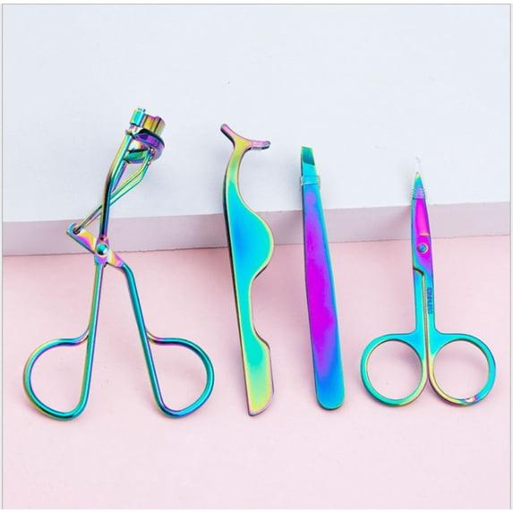 Eyelashes Tool,Stainless Steel Eyelashes Extension Makeup Tool Set Tweezers Fake Lash Applicator Eyelash Curler Eyebrow Scissors