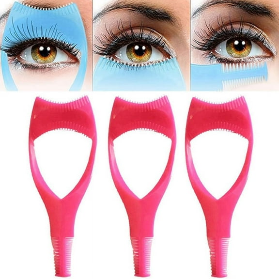 Eyelashes Tools Mascara Shield Applicator ,Eyelash Tool Upper Lower Eye Lash Guard Rose Red