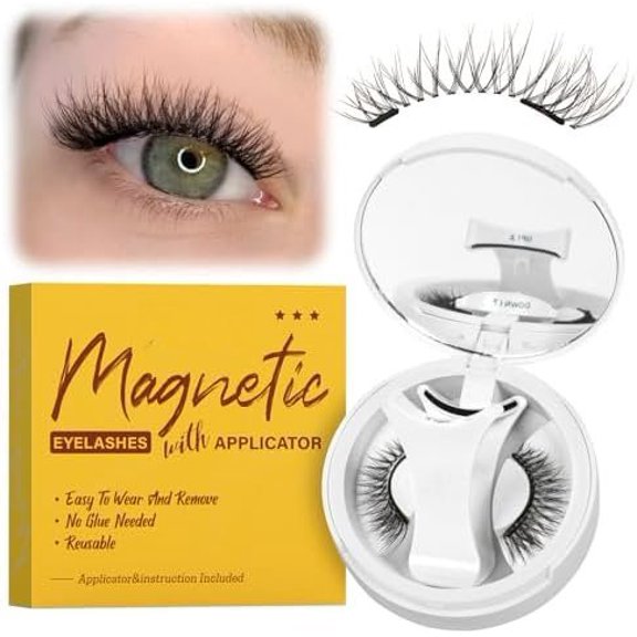 Eyelashes with Applicator No Glue Needed Lashes Eye Look Lashes Kit Easy to Wear and Remove(NZH B01)