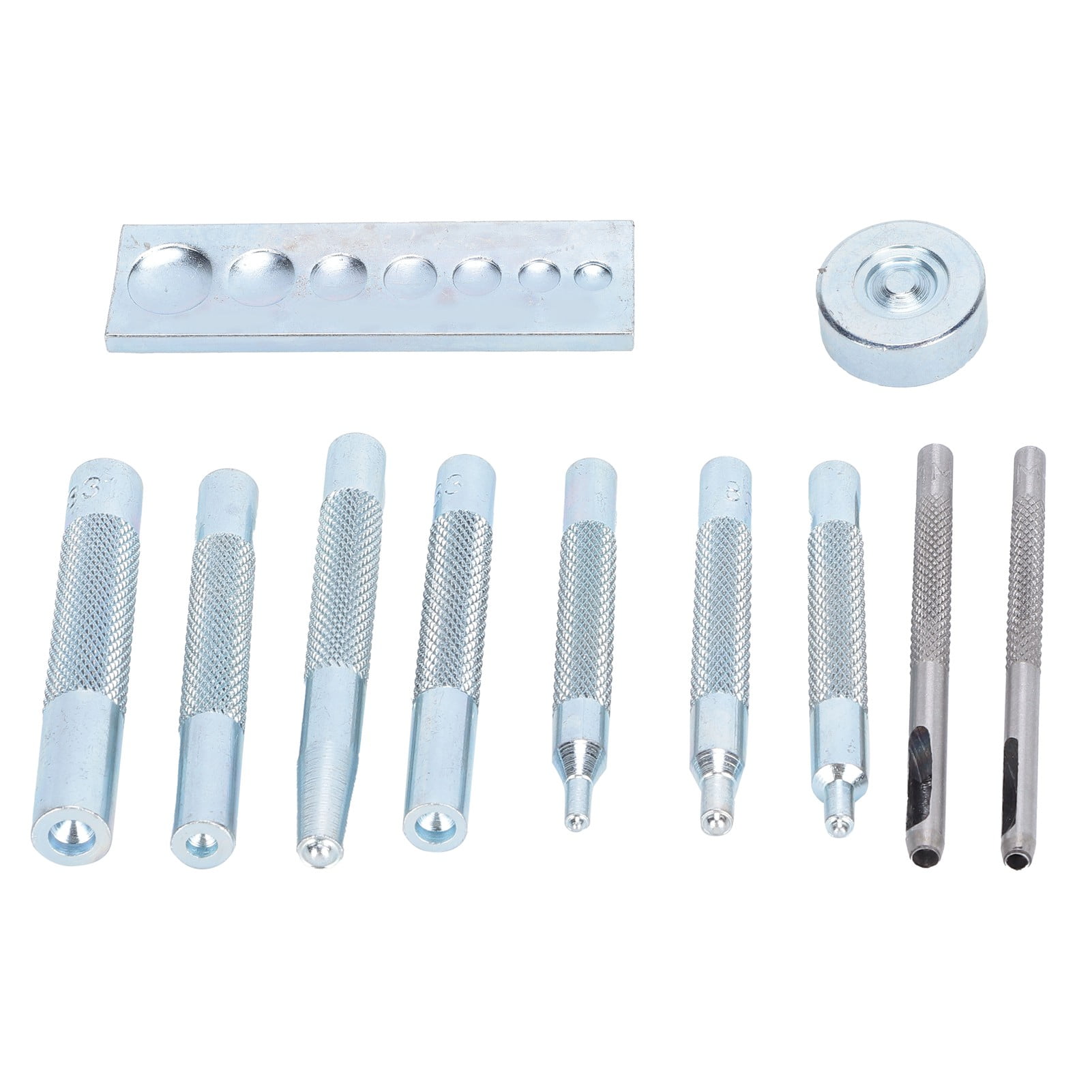 Eyelet Die Punch Tool Hole Set Snap Rivet Setter Base Leather Craft Kit