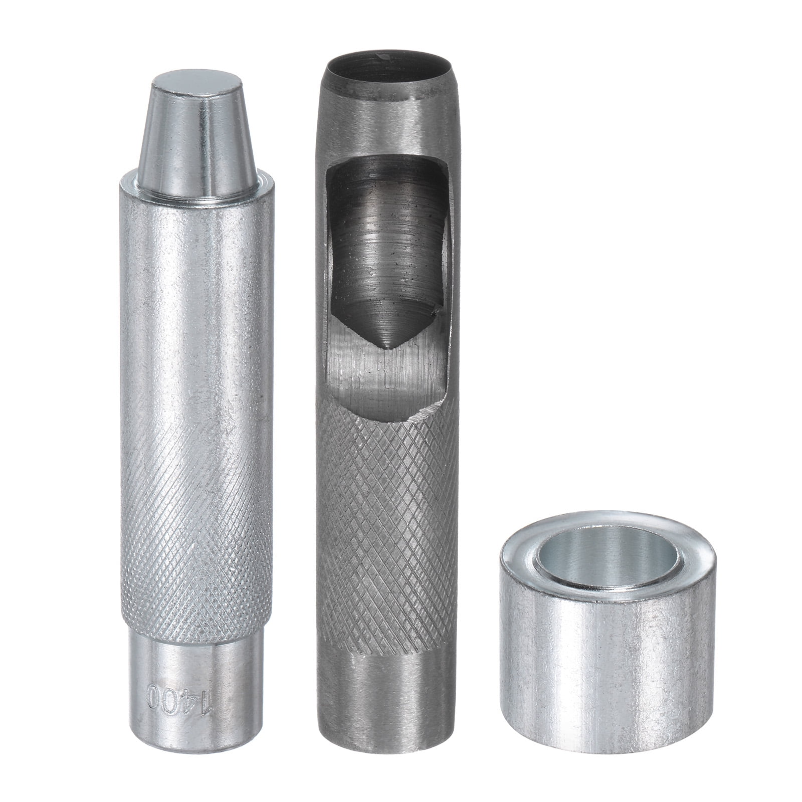 Eyelet Hole Punch Die Tool 17mm/0.67" Leather Hollow Puncher 16mm Installation Tool with Base for Fabric Crafts