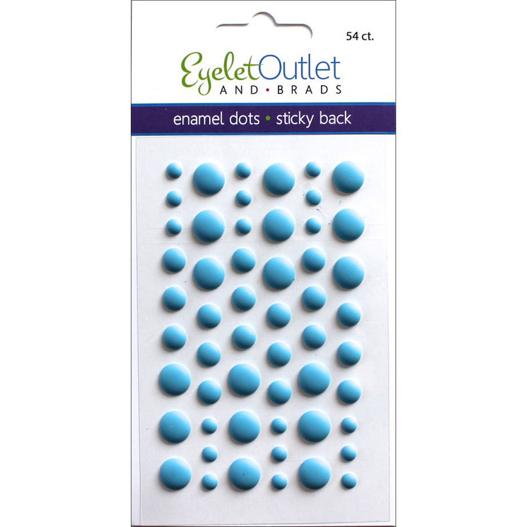 Eyelet Outlet AdhesiveBack Enamel Dots 54/PkgMatte Blue