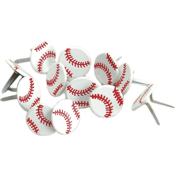 Eyelet Outlet Shape Brads 12/Pkg-Baseballs