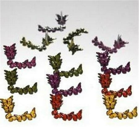 Eyelet Outlet Shape Brads 12/Pkg-Butterfly Corner, Pk 3, Eyelet Outlet