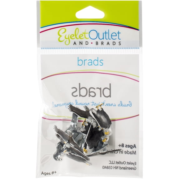 Eyelet Outlet Shape Brads 12/Pkg-Eagle