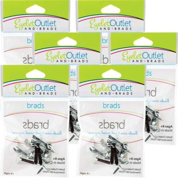 Eyelet Outlet Shape Brads-Tool Mate 12 Count, Multipack Of 6