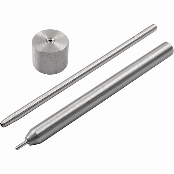 Eyelet Punch Kit for Leather and Fabric, 2mm Grommet Setter with Base and Ram, Metal Tool Set