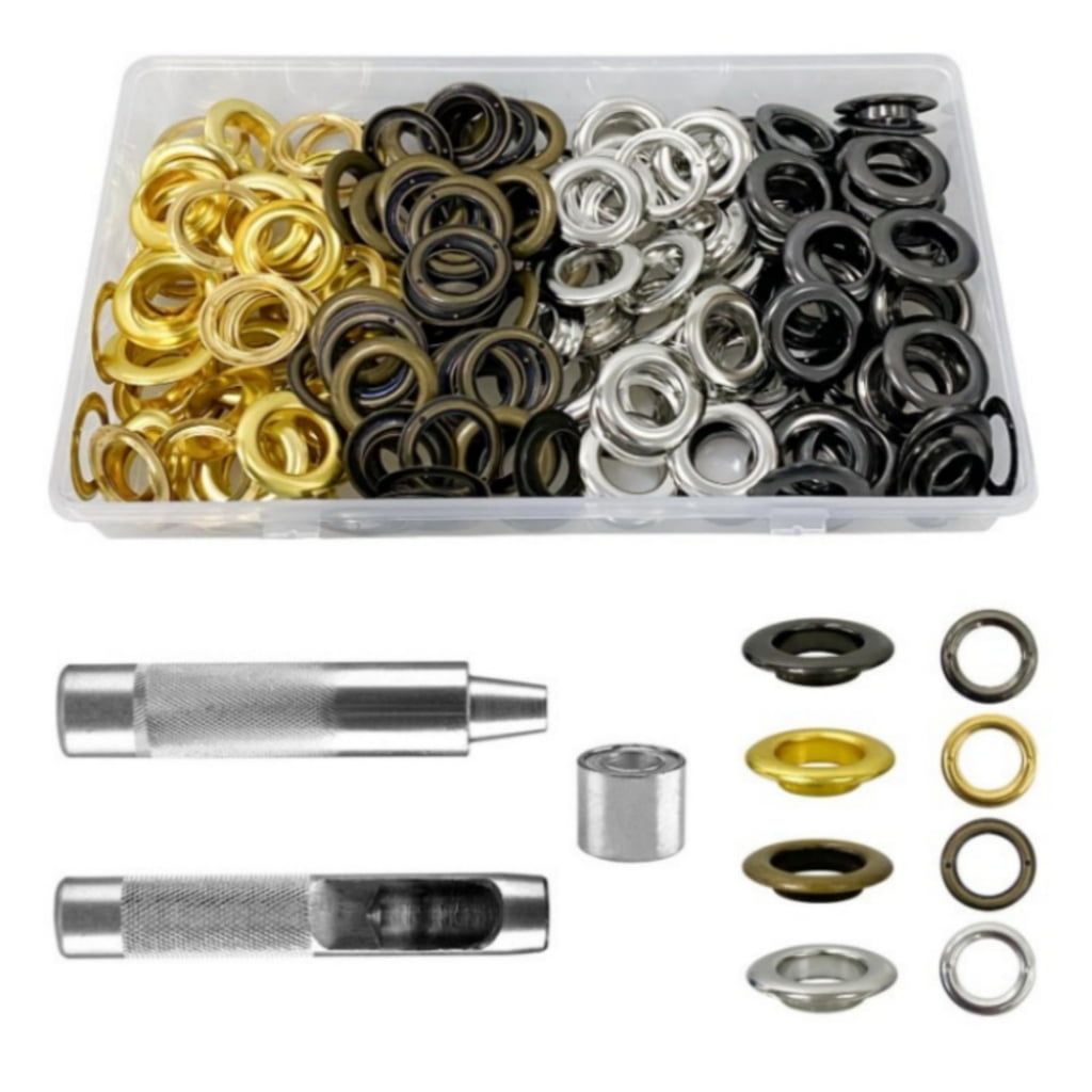 Eyelet Punch Kits 14mm Grommets Eyelets Kits Tarpaulin Repair Kits Grommet Setting Tool Hole Punch Tool for Fabric Belt