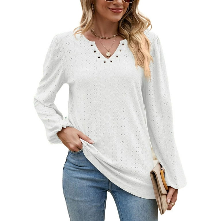Women's O-neck Lantern Sleeve Shirt Women's O-neck Lantern Sleeve Shirt