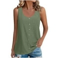 thumbnail image 1 of Eyelet Tunic Top for Women U Neck Sleeveless Shirts Button Down Camisole Plain Basic Vest Slim Fit Cami Dressy Trendy Blouses Beach Vacation Clothes 2025 Summer, 1 of 6
