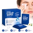 thumbnail image 1 of RUNADI Eyelid Wipes, 100 Count, Infused with Aloe Vera & Tea Tree Oil, Individually Wrapped, Fragrance Free for Sensitive Eyes, 1 of 5