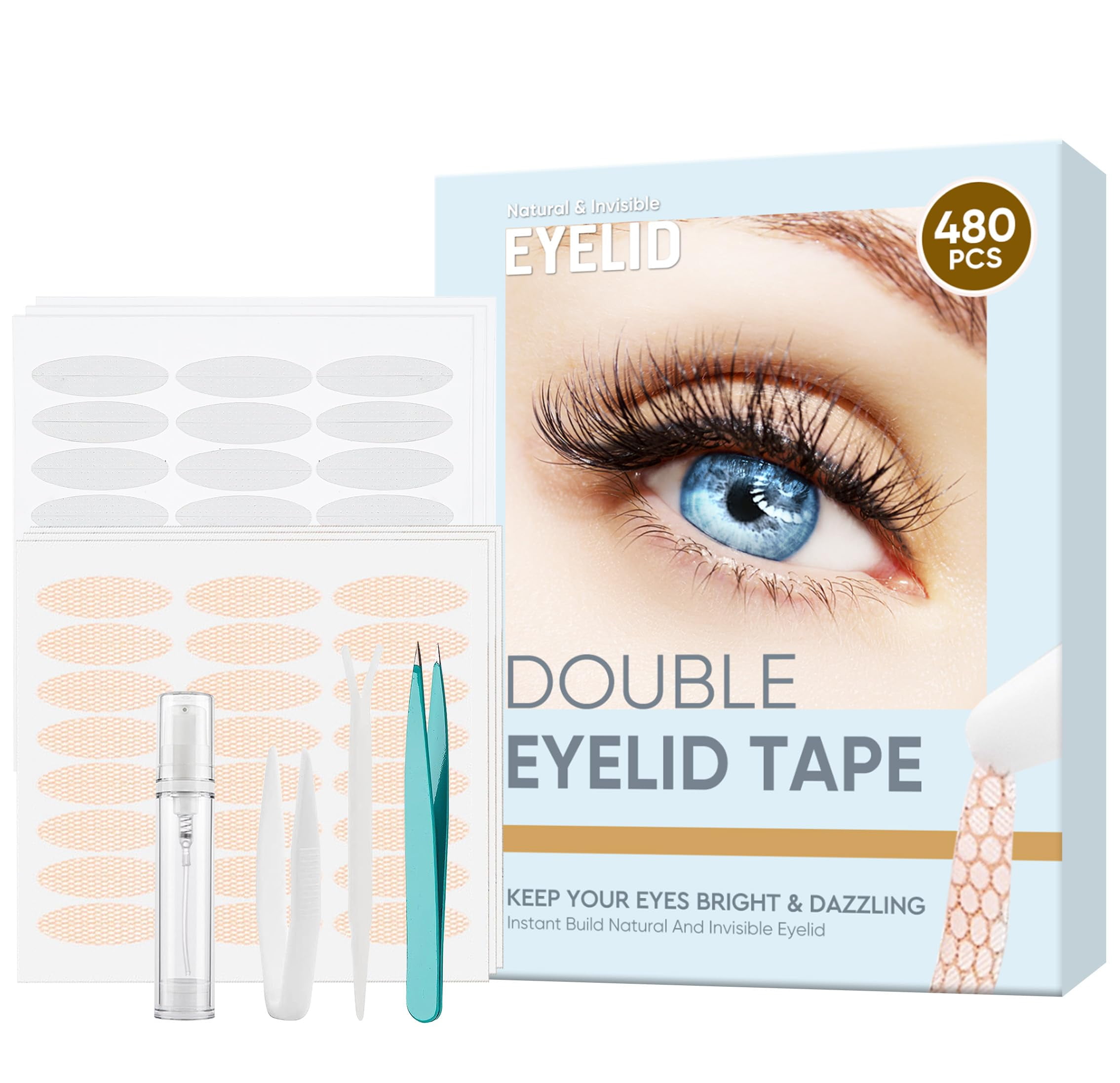 Eyelid Tape, 480pcs Invisible JMS2 Eyelid Lifter Strips, Waterproof