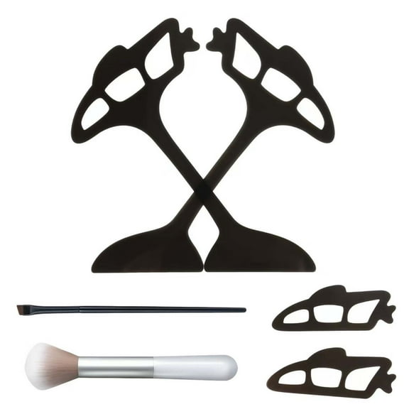 Eyeliner Eyeshadow Stencil Tool Set, Makeup Applicator Tool with Brush, Mascara Protective Shield Guide, Eyeliner Stencil for Eyes, Eyetour Makeup Tool, Quick Eyeshadow Stencils for Beginners
