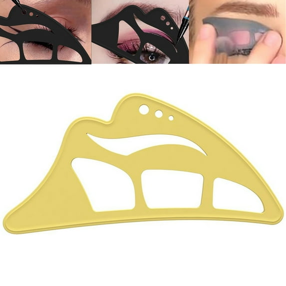 Clearance Under $5 Eyeliner Guide Tool,Eyeshadow Tool,Eyeliner Guide,Eyeshadow Guide,Eye Shadow Tools,Eye Shadow Makeup Tools,Eye Shadow Templates(Yellow 3.35*1.69*0.07in)from Biweutydys